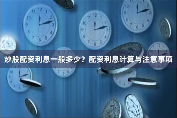 炒股配资利息一般多少？配资利息计算与注意事项